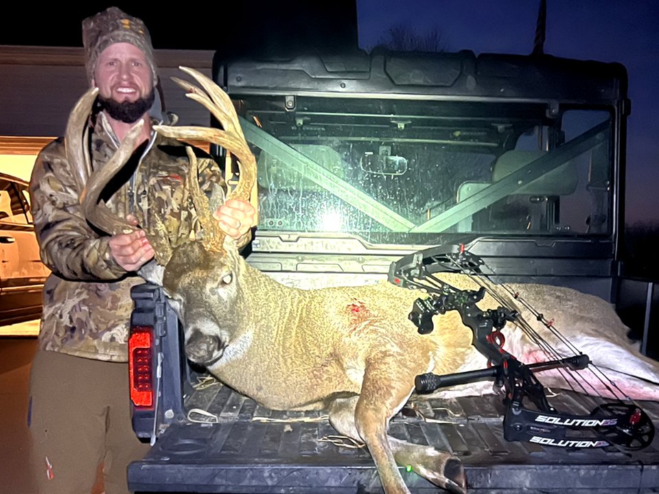 Germ with a Rock Island County buck taken with a bow